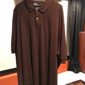Men’s Brown Polo shirt XXL with Tan horse